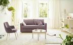 sofa zweisitzer lila